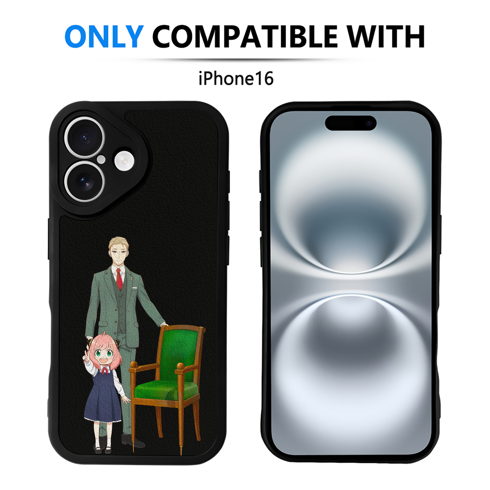 （画像用） SPY×FAMILY间谍家家酒 【iPhone 16シリーズ対応】シリコンスマホケース（レザー調） 材質：シリコン